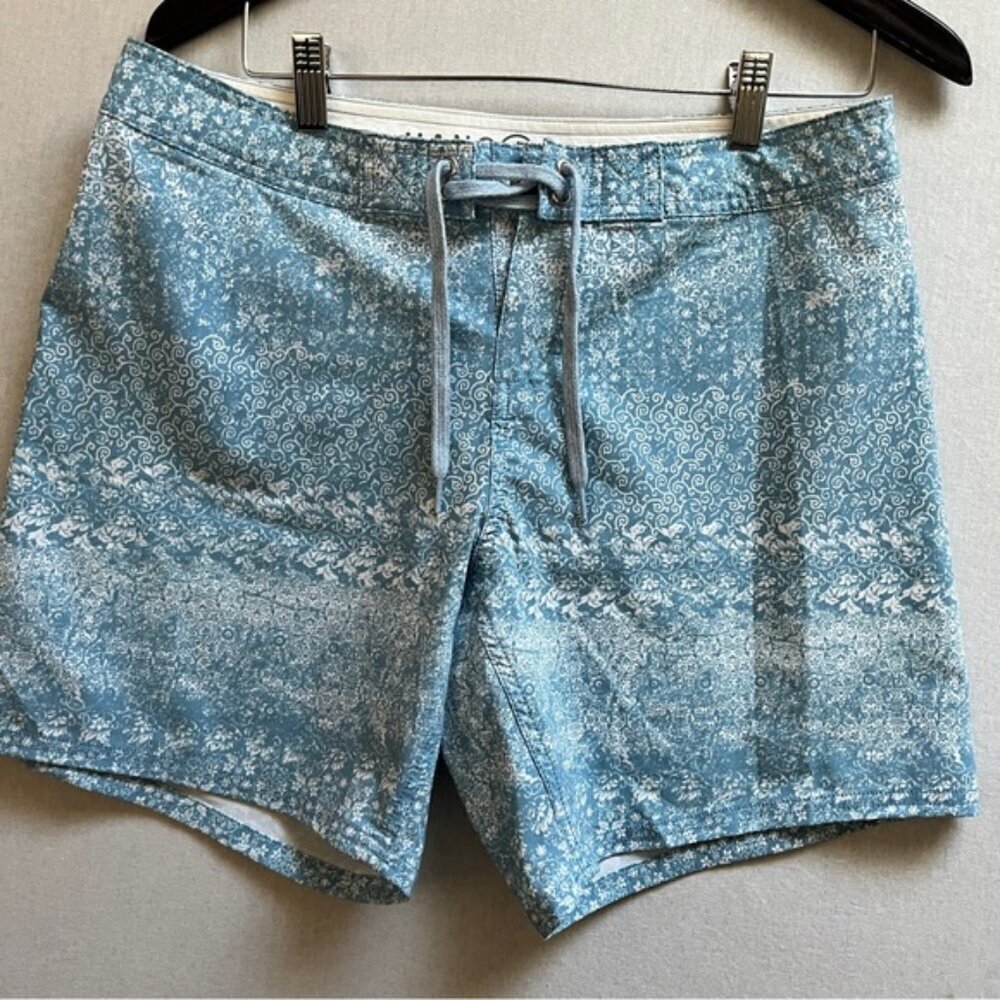 Hang Ten Women's Blue & White Swim Board Shorts Surf Beach Size 8
